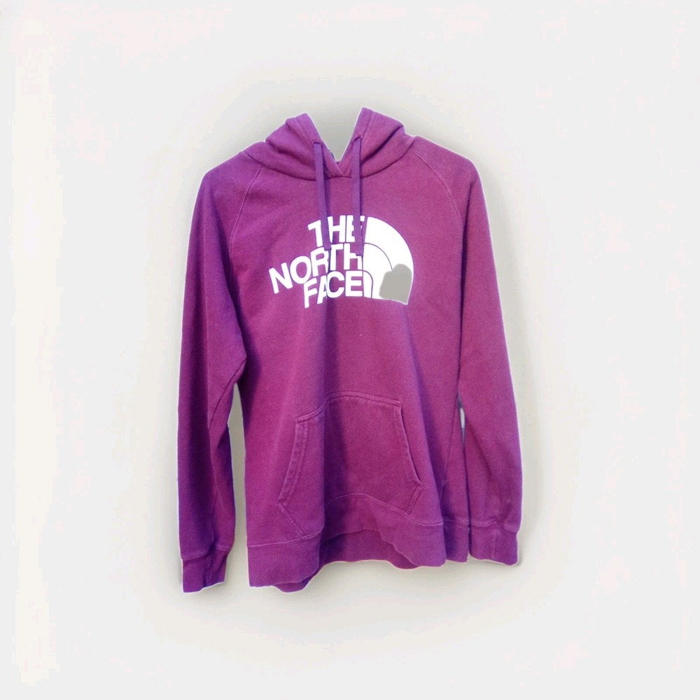 The North Face Maroon‎ Long Sleeve Hoodie Sweatshirt Womens L Kangaroo Pocket